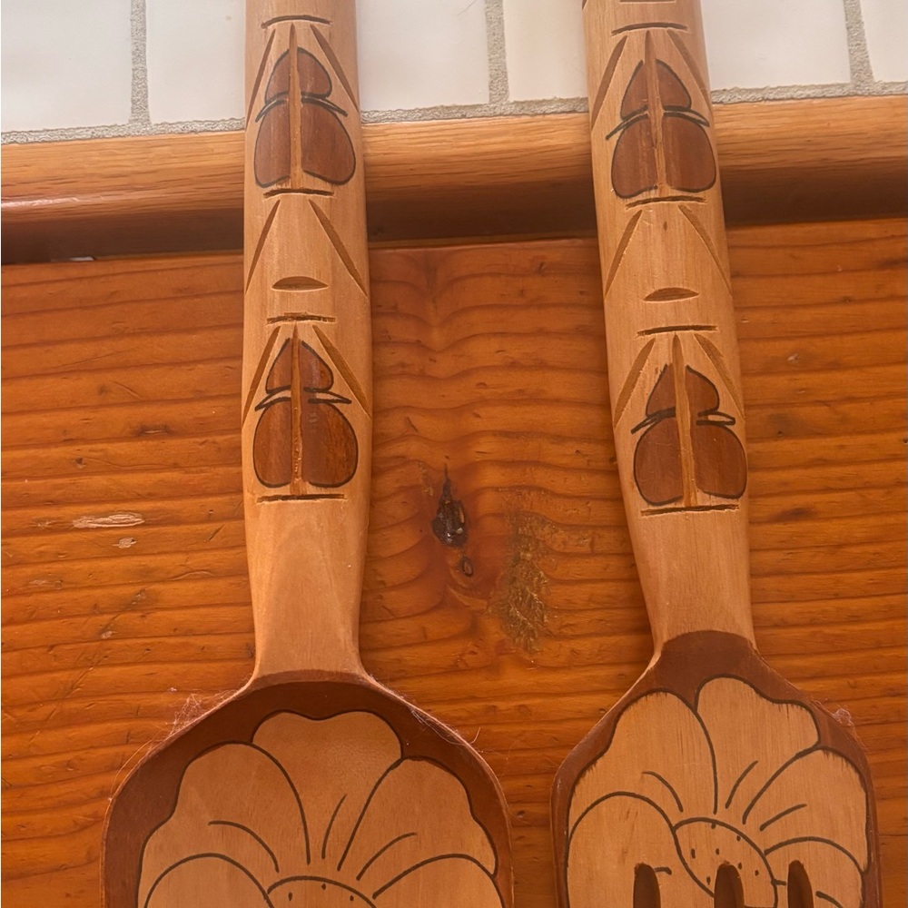 Handcrafted Wooden Serving Spoons